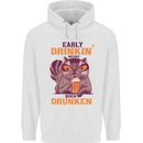 Early Drinkin' Quick Drunken Funny Beer Alcohol Childrens Kids Hoodie White