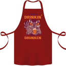 Early Drinkin' Quick Drunken Funny Beer Alcohol Cotton Apron 100% Organic Maroon