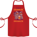 Early Drinkin' Quick Drunken Funny Beer Alcohol Cotton Apron 100% Organic Red