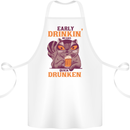 Early Drinkin' Quick Drunken Funny Beer Alcohol Cotton Apron 100% Organic White