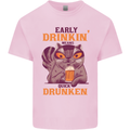 Early Drinkin' Quick Drunken Funny Beer Alcohol Kids T-Shirt Childrens Light Pink