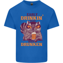 Early Drinkin' Quick Drunken Funny Beer Alcohol Kids T-Shirt Childrens Royal Blue