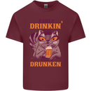 Early Drinkin' Quick Drunken Funny Beer Alcohol Mens Cotton T-Shirt Tee Top Maroon