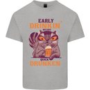 Early Drinkin' Quick Drunken Funny Beer Alcohol Mens Cotton T-Shirt Tee Top Sports Grey