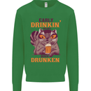 Early Drinkin' Quick Drunken Funny Beer Alcohol Mens Sweatshirt Jumper Irish Green