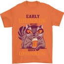 Early Drinkin' Quick Drunken Funny Beer Alcohol Mens T-Shirt 100% Cotton Orange