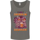 Early Drinkin' Quick Drunken Funny Beer Alcohol Mens Vest Tank Top Charcoal