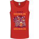 Early Drinkin' Quick Drunken Funny Beer Alcohol Mens Vest Tank Top Red