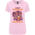 Early Drinkin' Quick Drunken Funny Beer Alcohol Womens Wider Cut T-Shirt Light Pink