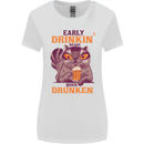Early Drinkin' Quick Drunken Funny Beer Alcohol Womens Wider Cut T-Shirt White