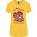 Early Drinkin' Quick Drunken Funny Beer Alcohol Womens Wider Cut T-Shirt Yellow