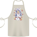Easter Anime Girl With Eggs and Bunny Ears Cotton Apron 100% Organic Natural