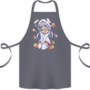 Easter Anime Girl With Eggs and Bunny Ears Cotton Apron 100% Organic Steel