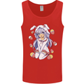 Easter Anime Girl With Eggs and Bunny Ears Mens Vest Tank Top Red