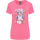 Easter Anime Girl With Eggs and Bunny Ears Womens Wider Cut T-Shirt Azalea