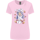 Easter Anime Girl With Eggs and Bunny Ears Womens Wider Cut T-Shirt Light Pink