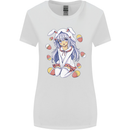 Easter Anime Girl With Eggs and Bunny Ears Womens Wider Cut T-Shirt White