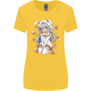 Easter Anime Girl With Eggs and Bunny Ears Womens Wider Cut T-Shirt Yellow