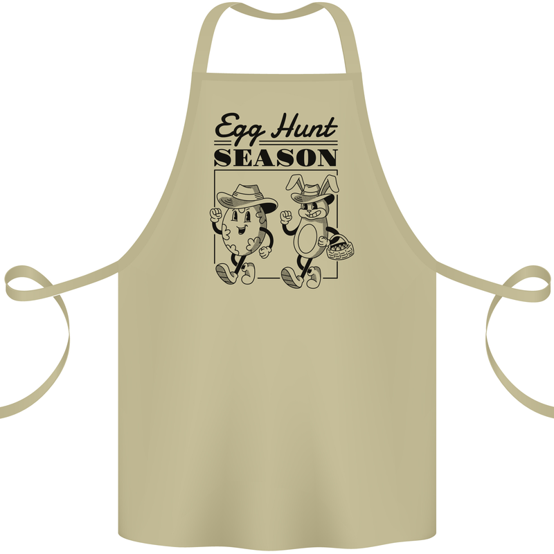 Easter Egg Hunt Season Cotton Apron 100% Organic Khaki