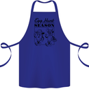 Easter Egg Hunt Season Cotton Apron 100% Organic Royal Blue