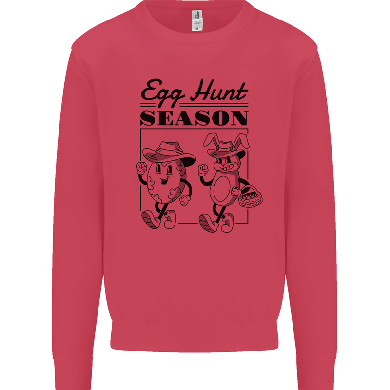 Easter Egg Hunt Season Kids Sweatshirt Jumper Heliconia