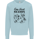 Easter Egg Hunt Season Kids Sweatshirt Jumper Light Blue