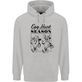 Easter Egg Hunt Season Mens 80% Cotton Hoodie Sports Grey
