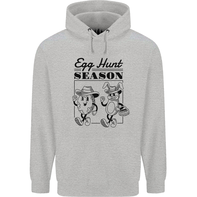 Easter Egg Hunt Season Mens 80% Cotton Hoodie Sports Grey