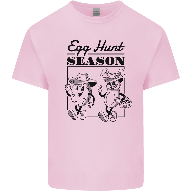Easter Egg Hunt Season Mens Cotton T-Shirt Tee Top Light Pink