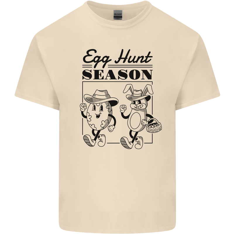 Easter Egg Hunt Season Mens Cotton T-Shirt Tee Top Natural