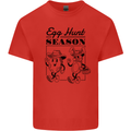 Easter Egg Hunt Season Mens Cotton T-Shirt Tee Top Red