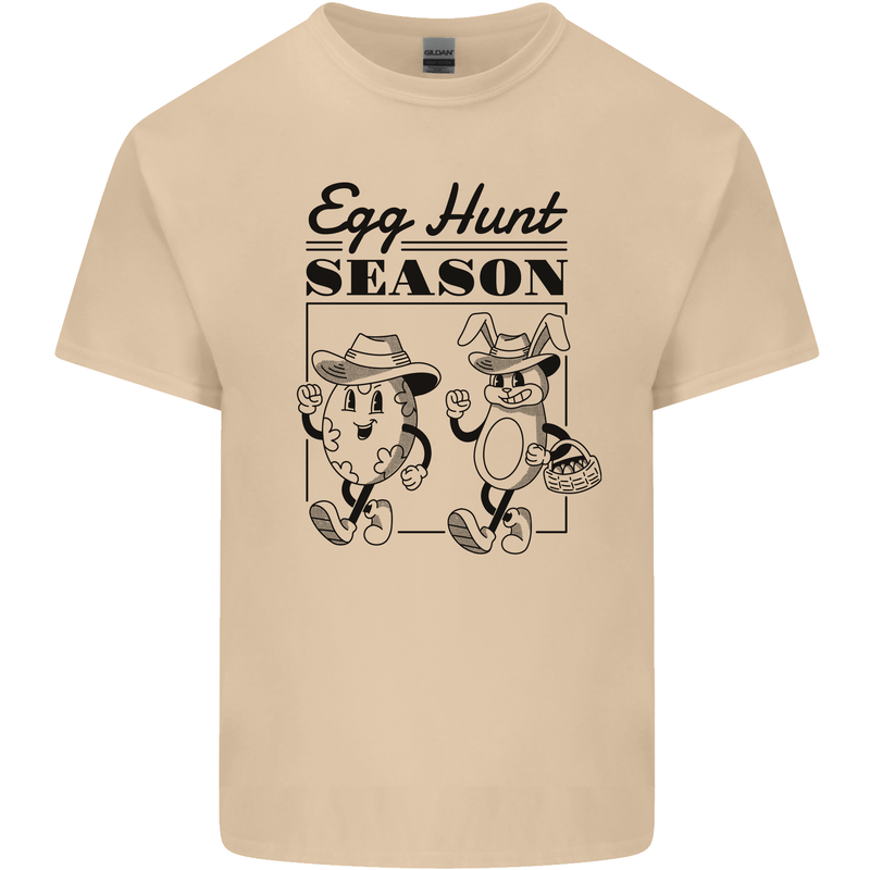 Easter Egg Hunt Season Mens Cotton T-Shirt Tee Top Sand