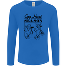 Easter Egg Hunt Season Mens Long Sleeve T-Shirt Royal Blue