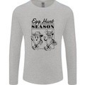 Easter Egg Hunt Season Mens Long Sleeve T-Shirt Sports Grey