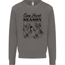 Easter Egg Hunt Season Mens Sweatshirt Jumper Charcoal