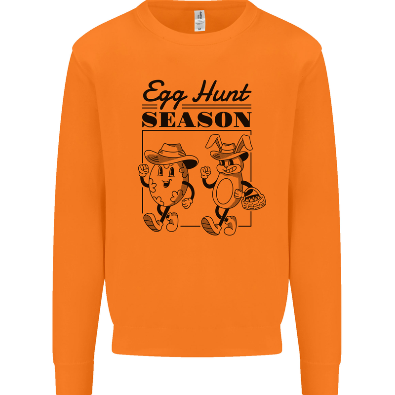 Easter Egg Hunt Season Mens Sweatshirt Jumper Orange