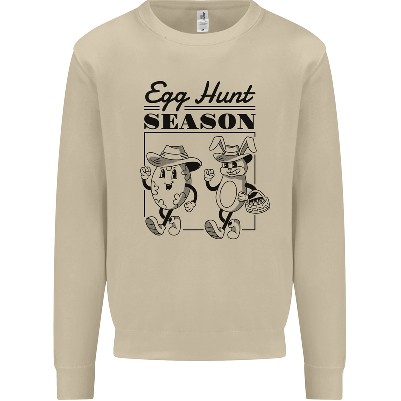 Easter Egg Hunt Season Mens Sweatshirt Jumper Sand