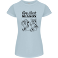 Easter Egg Hunt Season Womens Petite Cut T-Shirt Light Blue