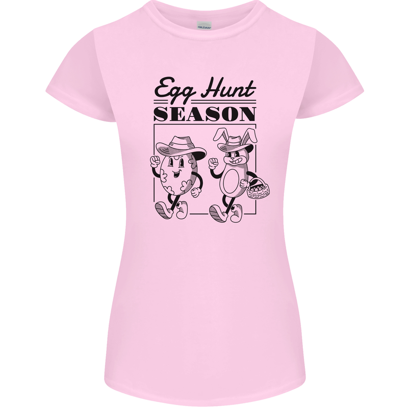 Easter Egg Hunt Season Womens Petite Cut T-Shirt Light Pink