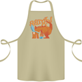 Easter Egg T-Rex as a Bunny Dinosaur Funny Cotton Apron 100% Organic Khaki
