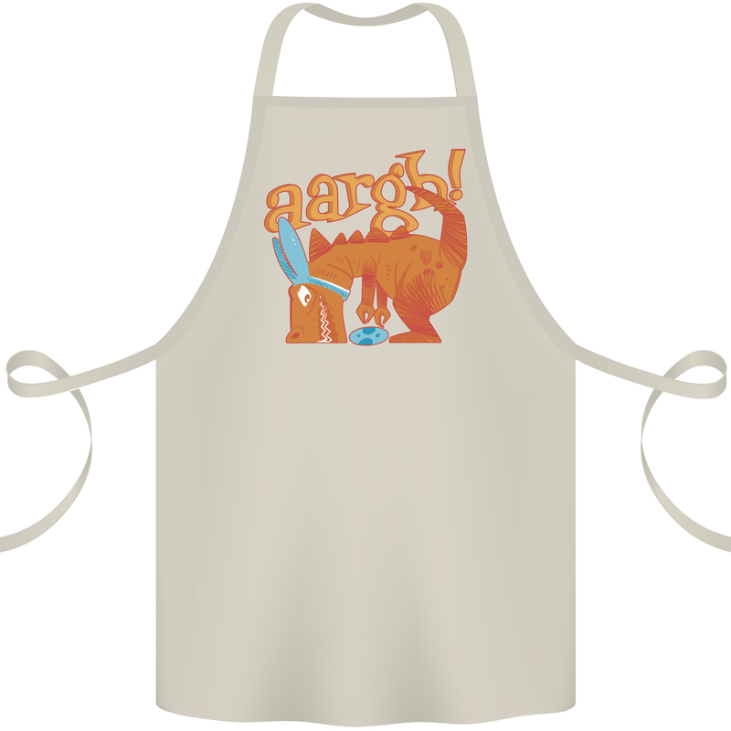 Easter Egg T-Rex as a Bunny Dinosaur Funny Cotton Apron 100% Organic Natural