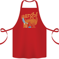Easter Egg T-Rex as a Bunny Dinosaur Funny Cotton Apron 100% Organic Red