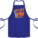 Easter Egg T-Rex as a Bunny Dinosaur Funny Cotton Apron 100% Organic Royal Blue