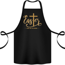 Easter For He is Risen Christian Christianity Jesus Cotton Apron 100% Organic Black