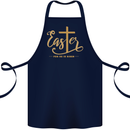 Easter For He is Risen Christian Christianity Jesus Cotton Apron 100% Organic Navy Blue