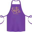 Easter For He is Risen Christian Christianity Jesus Cotton Apron 100% Organic Purple