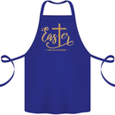Easter For He is Risen Christian Christianity Jesus Cotton Apron 100% Organic Royal Blue