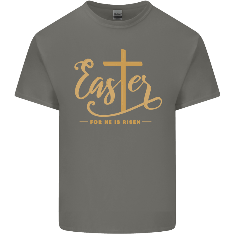 Easter For He is Risen Christian Christianity Jesus Kids T-Shirt Childrens Charcoal