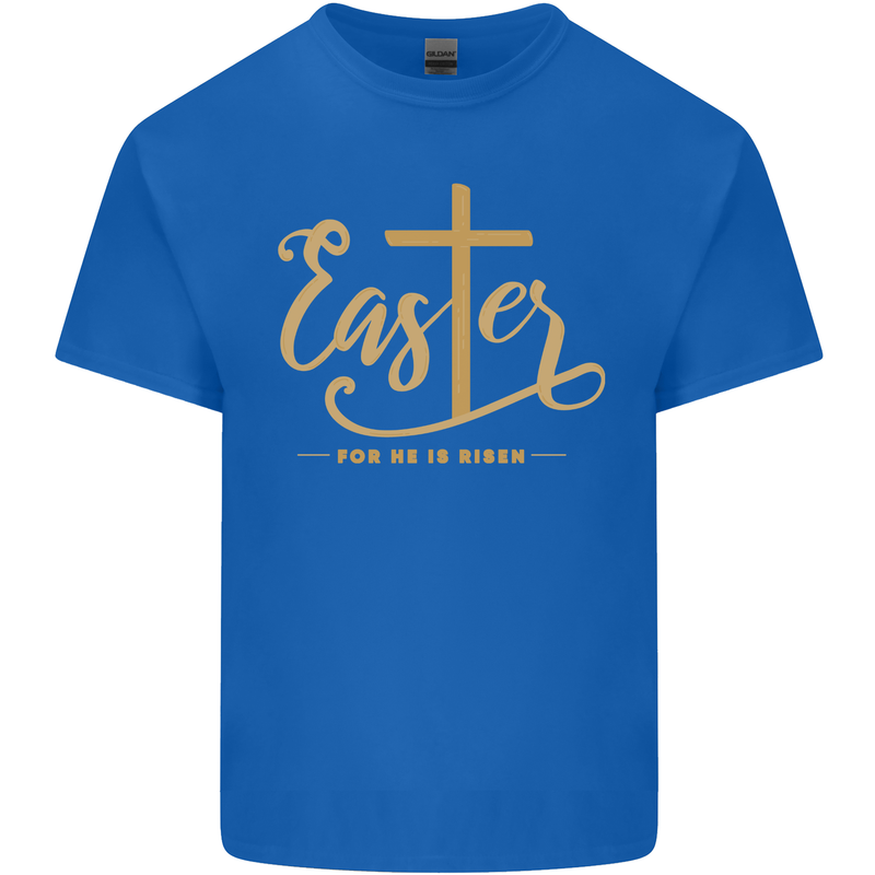 Easter For He is Risen Christian Christianity Jesus Kids T-Shirt Childrens Royal Blue