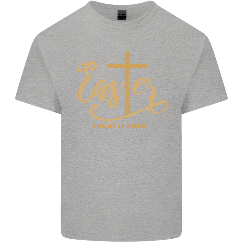 Easter For He is Risen Christian Christianity Jesus Kids T-Shirt Childrens Sports Grey